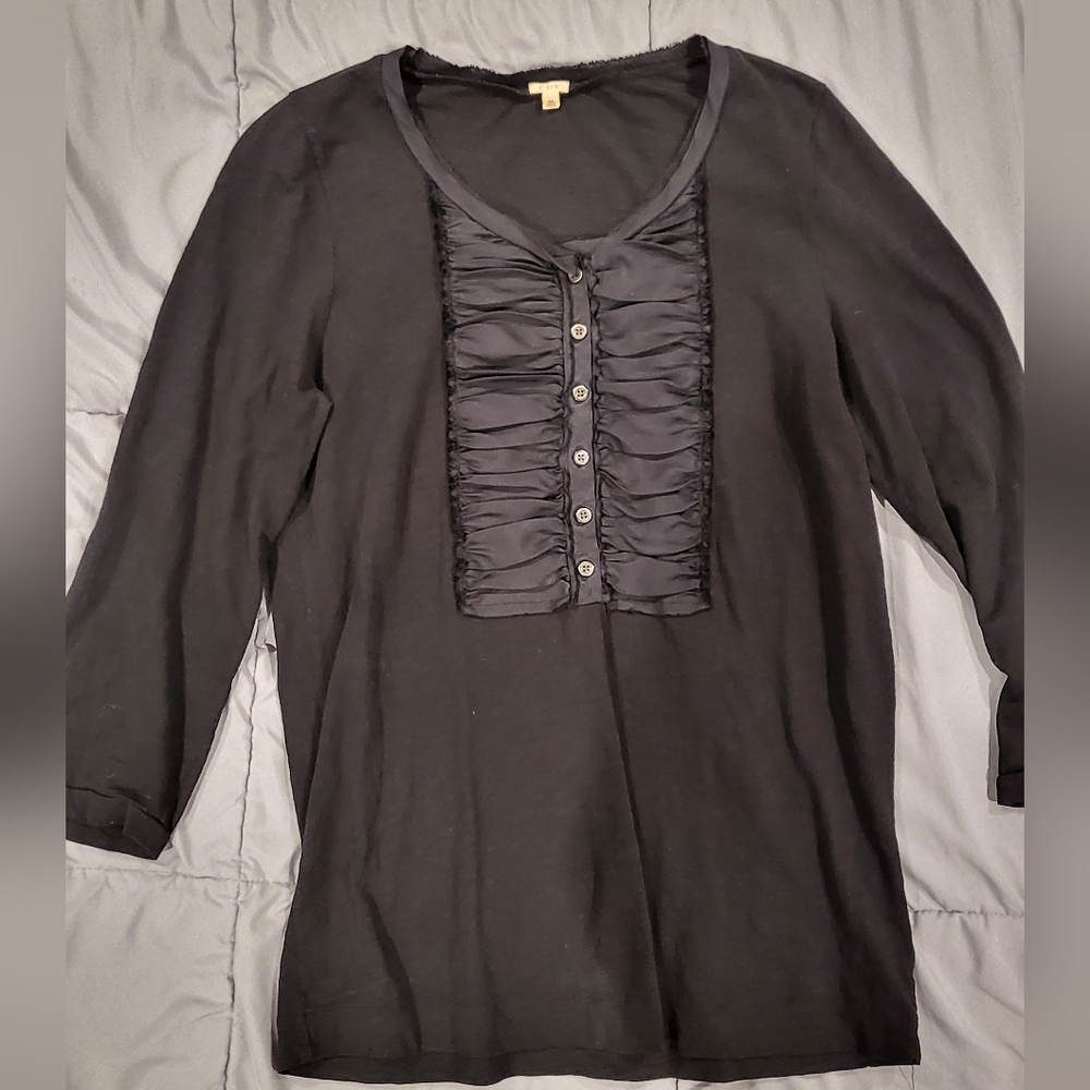 J. Crew Black Button Down Shirt